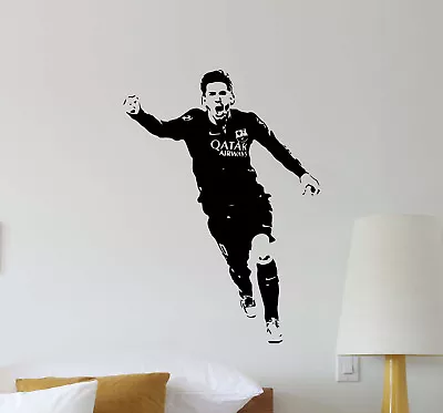 £28.65 • Buy Lionel Messi Wall Decal Football Vinyl Sticker Decor Soccer Barcelona Poster 764