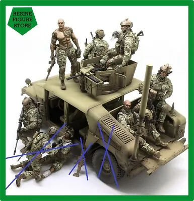 1/35 Resin Figure Kit 6pcs Modern Soldiers US Army Special Forces No Car Unpaint • $26.11