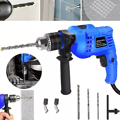 Corded Impact Rotary Hammer Drill Electric Screwdriver Variable Speed Power Tool • £17.30