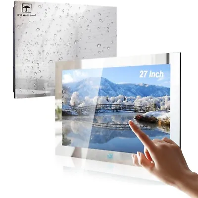 27-Inch Bathroom TV Waterproof Touch Screen Smart Mirror Android 11.0 Television • £450