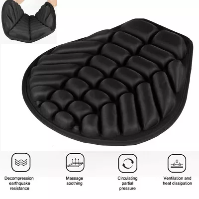 Inflatable Motorcycle Seat Pad Cushion Comfort Lycra Air Motorbike Pillow Cover • £15