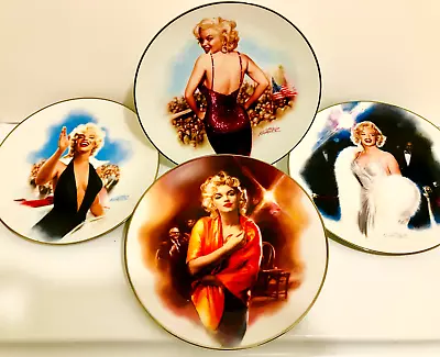 Set Of 4 The Magic Of Marilyn Monroe Porcelain Plates With  Gold Trim   8.5  • $64