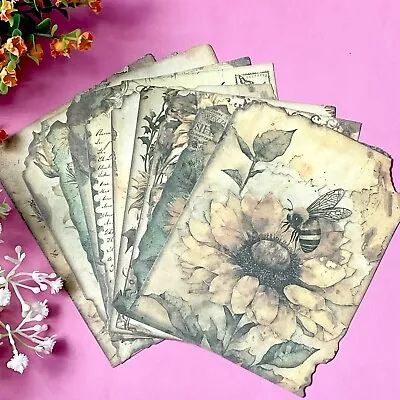 Vintage Style Craft Paper  - Junk Journal - Card Making- Scrapbooking • $6.99