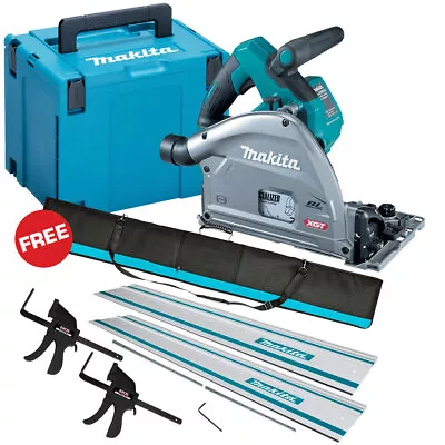 Makita SP001GZ03 40V Brushless Plunge Saw + 2 X Guide Rail Connector & Clamp Set • £534