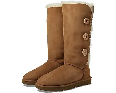 UGG Bailey Button Triplet Size 9 M Women's Boots - Chestnut  NIB /NWT • $195