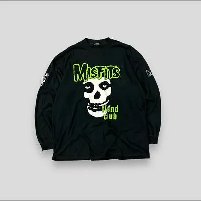 Vintage 90s Misfits Fiend Club Long Sleeve Band T Shirt Black XL • $248.67