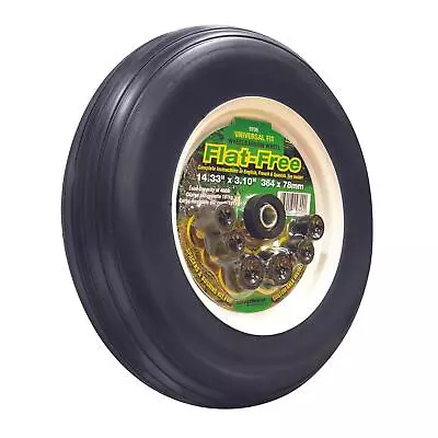 Wheelbarrow Wheel 36cm 14  Puncture Proof Flat-Free Replacement Solid Tyre • £19.99