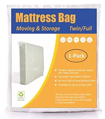 Comforthome Mattress Bag For Moving And Storage Twin/Full Size 1 Pack • $10.76