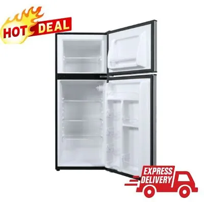 MINI FRIDGE W/ FREEZER 4.6 CU FT Refrigerator Two Door Compact Stainless Steel • $285.50