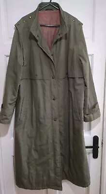 Chaps Macintosh Womens Rain Coat Size 18 Khaki Long Coat • £29.99