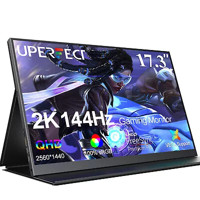 17.3  2K 144Hz Portable Monitor High Refresh Rate Gaming Display For Steam Deck • $299.99