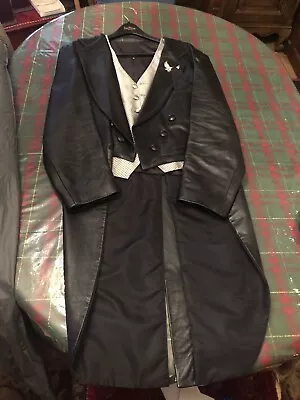 Leather Tux With Tails Jacket Formal Size 44 • $199