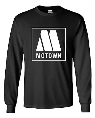 Motown Long Sleeve T-Shirt - Record Label Detroit Soul Music Jackson 5 Michael • $26