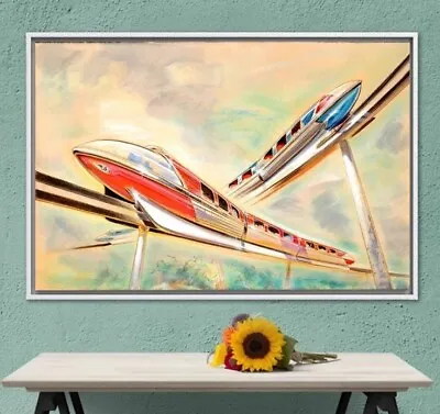 Monorails-Disney Graphics Reproduction 24x36 Inches • $29.99
