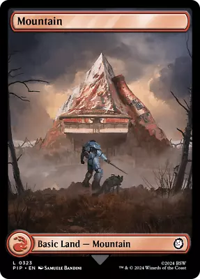 MTG Mountain (0323) (Full Art) [Fallout Near Mint] • £1.75