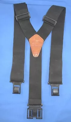 “The Original” Perry Suspenders Y-Back One Size Black 2” Straps Front & Rear • $9.50