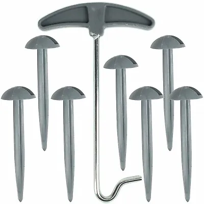 £4.55 • Buy Camping Pegs & Extractor Tent Pegs Metal Camping Ground Sheet Anchor