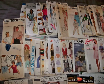 $20 • Buy 70 Vintage Sewing Patterns Lot - Women's Men's Kids Simplicity Mccalls Butterick