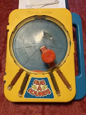 Vintage 1985 Fisher-Price Rub-A-Rounds Drawing Toy . Complete With Crayons . • $25