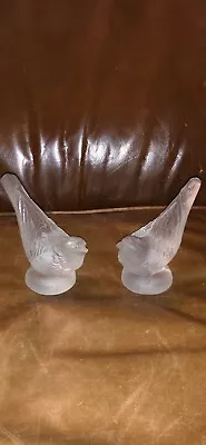 R. Lalique Pair Of Vintage Glass Birds • £47.51