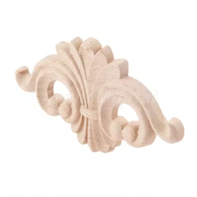 $4.31 • Buy Classic Carved Decal Woodcarving Onlay Applique Cabinet Floral Furniture Decor