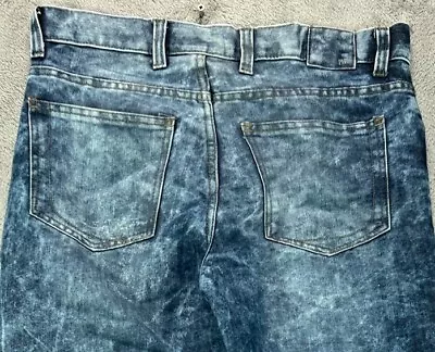 Alexander Julian Colours Acid Wash Jeans Mens 32x32 Streetwear Blue Jeans 34x31 • $27.90