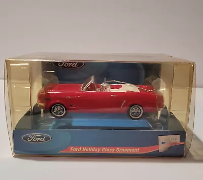 Kurt Adler 1964 1/2 Ford Mustang Red  Glass Christmas Ornament In Packaging • $45