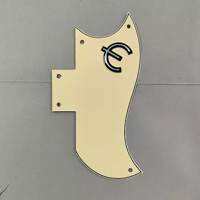 Guitar Parts For US Epihone G400 Pro Guitar Pickguard & E Logo3Ply Cream Yellow • $10.49