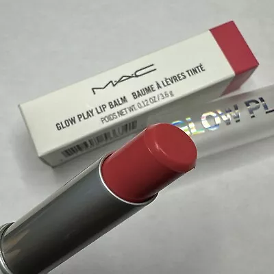 MAC Glow Play Lip Balm - Floral Coral 454 (berry Pink) - .12 Oz - New In Box • $18.49