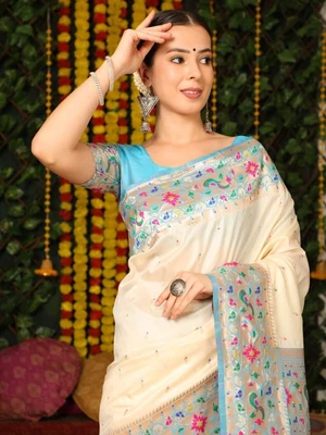 $104.69 • Buy Banarasi Saree Blouse New Sari Indian Pakistani Wedding Bollywood Party Wear