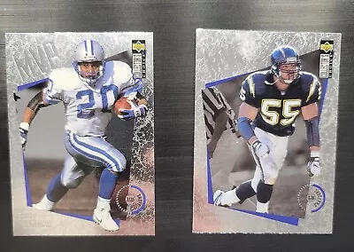 1996 Upper Deck Barry Sanders #M16 + Junior Seau #M40 • $2