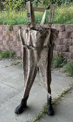 Vintage Lacrosse Waders Mens Shoe 11 Brown Green Camoflauge Overalls Made In USA • $38