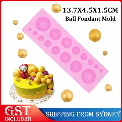 Silicone Half Ball Sphere Fondant Sugarcraft Mold Cake Chocolate Baking Mould AU • $6.35