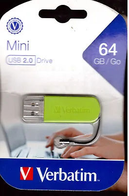 Verbatim Store'n'Go 64GB Mini USB Stick NEW GENUINE USB 2.0 • $22.50
