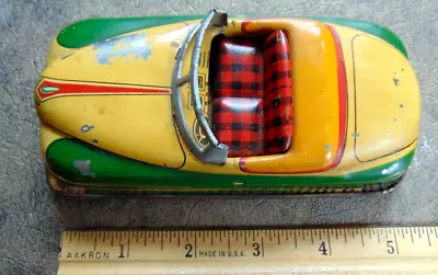 Vintage Tin Friction Convertible  Modern Toys Japan 5 1/4 Inches • $12