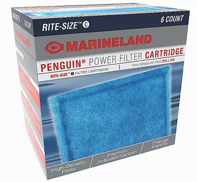 Marineland Rite-Size Cartridge C 6-Pack Free Shipping BIO-WHELL 200B 350B • $29.99