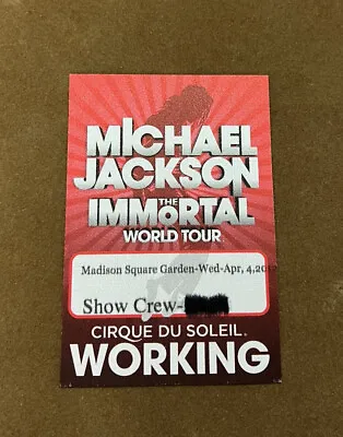 ￼Michael Jackson￼ Tour Concert Backstage Pass Wristband Sticker Nyc Msg Badge • £28.88