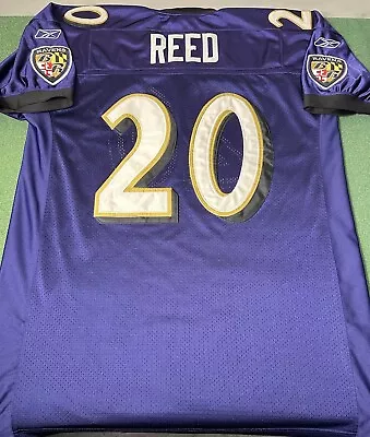 Ed Reed Baltimore Ravens NFL Authentic Reebok Purple Jersey • Size 50 • $119.99
