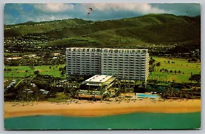 Kahala Hilton Honolulu Hawaii Aerial View Oceanfront Shoreline Coast Postcard • $7.99