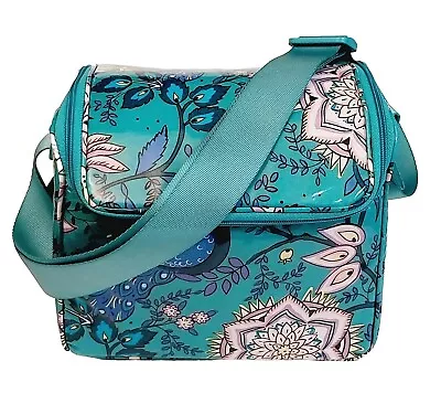 Vera Bradley Peacock Garden Stay Cooler Lunch Box School Work Insulated Bag  • $15