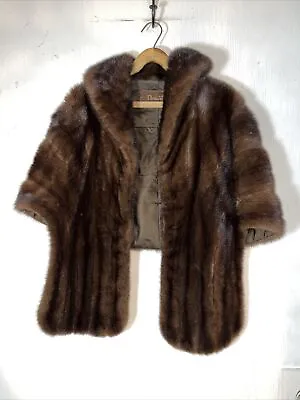 Neusteters Vintage Mink Fur Stole Capelet With Pockets • $47