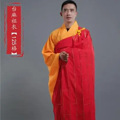 New Zen Buddhist Zuyi Kesa Cassock Robe Lay Monk Meditation Gown Uniform 37-44# • $34.11