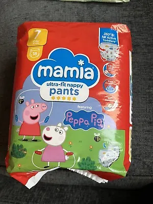 Mamia Size 7 Peppa Pig Nappy Pants 18 Pack • £7
