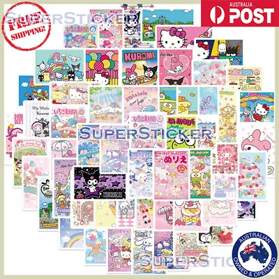 62pcs Sanrio Poster P1 Kawaii Stickers Hello Kitty Kuromi Melody Book Skateboard • $4.99