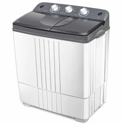 Costway Compact Mini Portable Twin Tub Washing Machine 20 Lbs Washer Spinner • $169.49