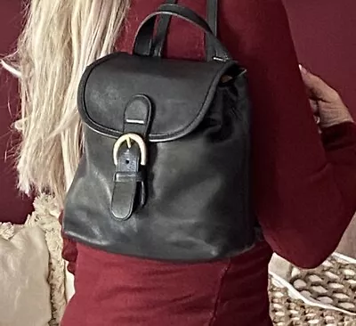 Black Leather Vintage Coach 4152 Backpack Handbag • $40