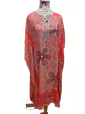 Kaftan Gandoura Faracha Embroidered For Girls Aged 8 To 12 Handmade Moroccan • $119