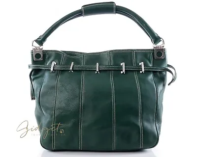 Tanner Krolle London Dark Green Leather Shoulder Hobo Bag • £66.53