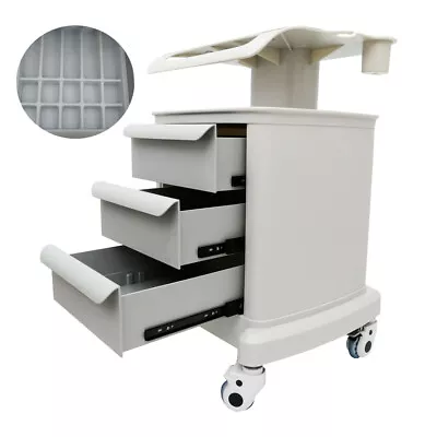 ABS Mobile Trolley Cart For Ultrasound Imaging System With Wheel&Partition Brack • $286.20
