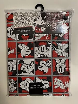 Disney Tablecloth Mickey Mouse Vinyl / PEVA FLANNELBACK 52X70  - New • $12